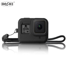 HOSHI Anti-drop Silicone case with lanyard dustproof silica gel cover shell for gopro hero8 camera accessories